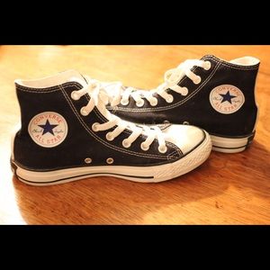 Classic Black and White High Top Converse