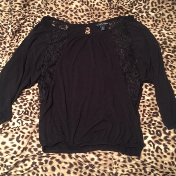 Lace black shirt