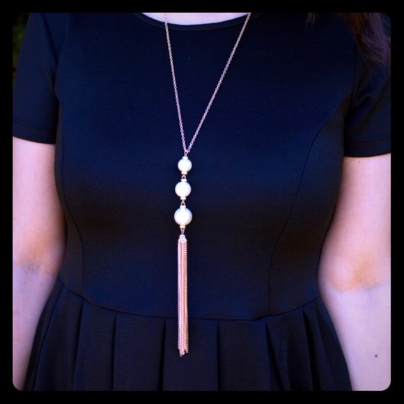 ✨T and J Designs Gold Triple Pearl Necklace ✨