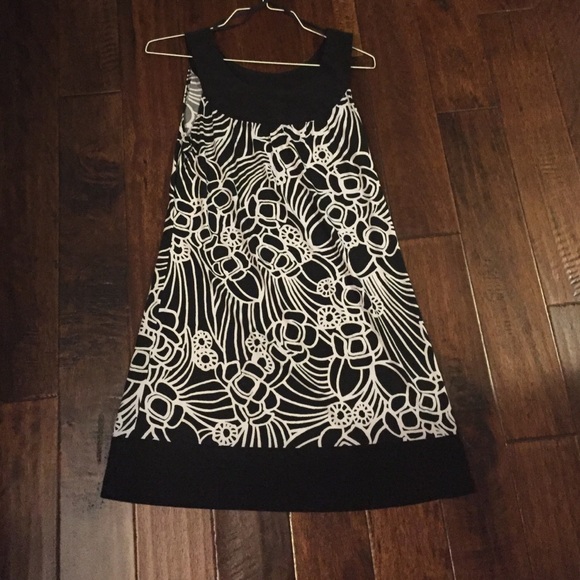 Black and White Shift Dress