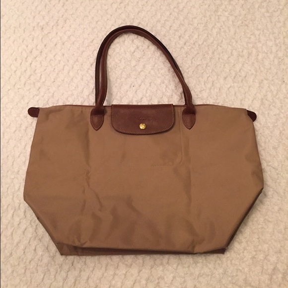 Large Tan Longchamp Tote