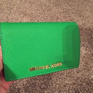 Green Michael Kors wallet