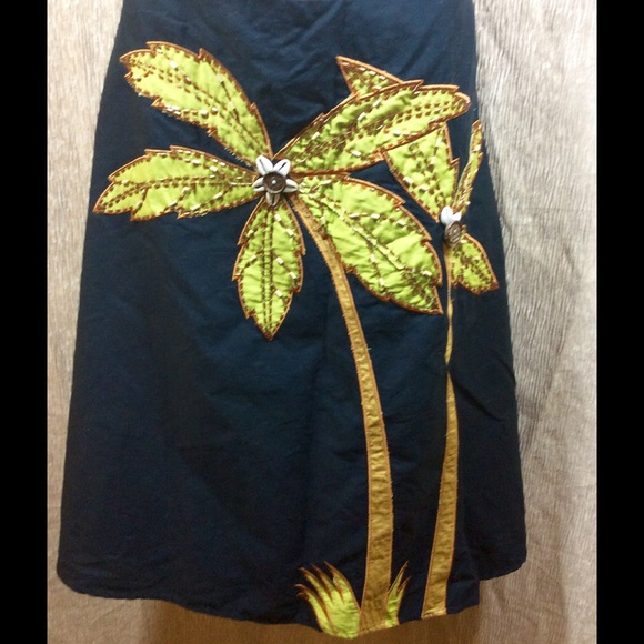 ✨Carole Little Skirt ~ Palm Tree Design ~ Beaded