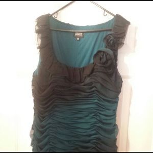 Adrianna Papell turquoise ombré dress