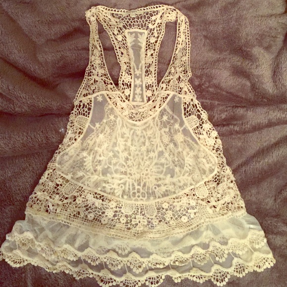 Boutique Crochet razorback tank. S/M