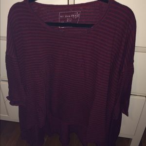 Free People hi-Lo 3/4 sleeve shirt