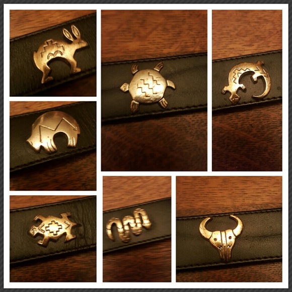 Western inspired leather belt