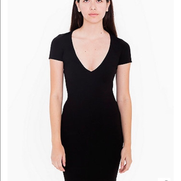 American apparel plunge cotton dress
