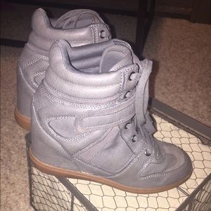 Aldo Gray Wedge Sneakers