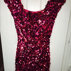 PINK SPARKLY "FLIRT" DRESS ✨