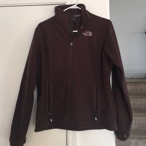 North face fleece jacket brown