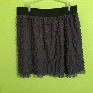 purple ruffle skirt