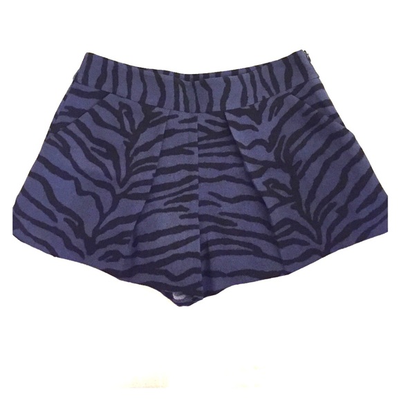 NWT Rebecca Taylor Tiger Printed Shorts Midnight 6
