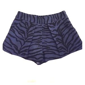 NWT Rebecca Taylor Tiger Printed Shorts Midnight 6