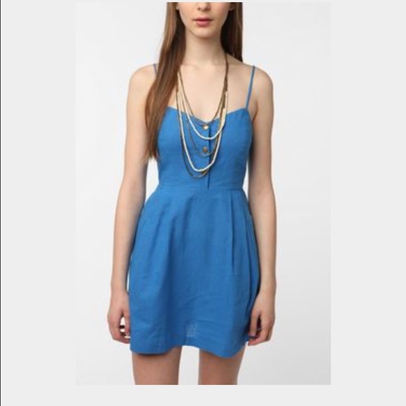 Linen blue Cope dress from Urban Outfitters!