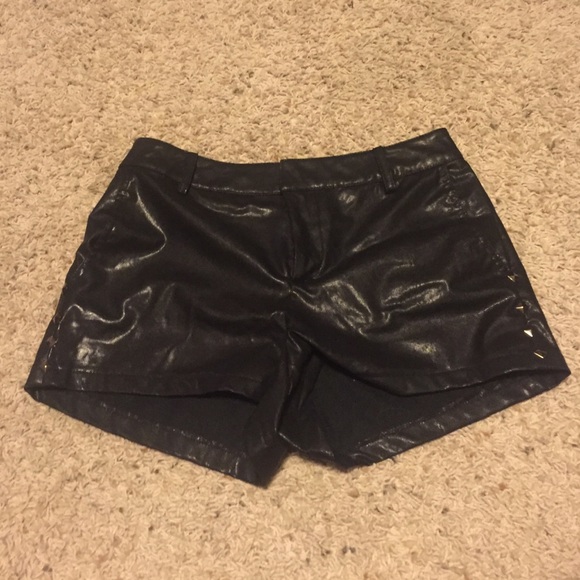 faux leather shorts