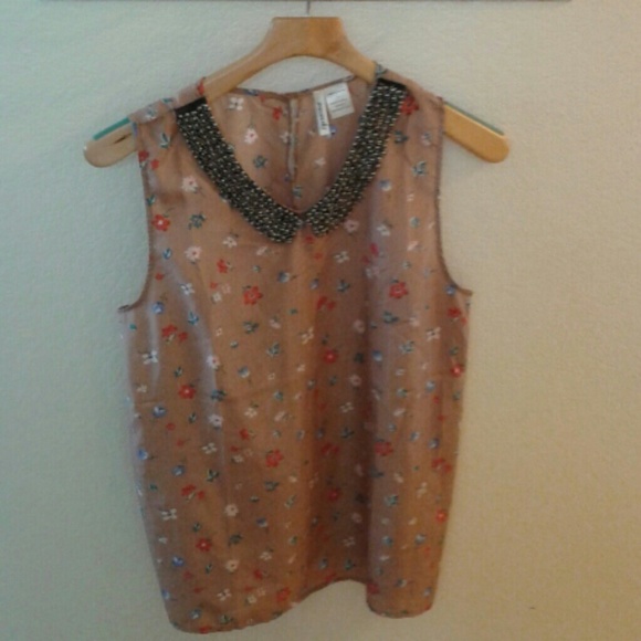 Beautiful beaded collar top