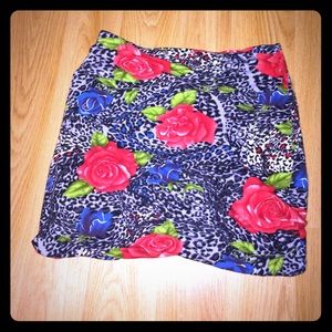 printed body con skirt