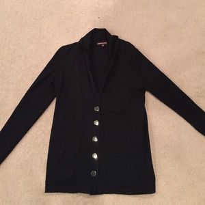 Adrienne Vittadini large black cardigan sweater
