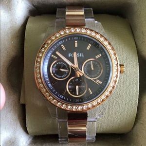 Fossil rose gold watch