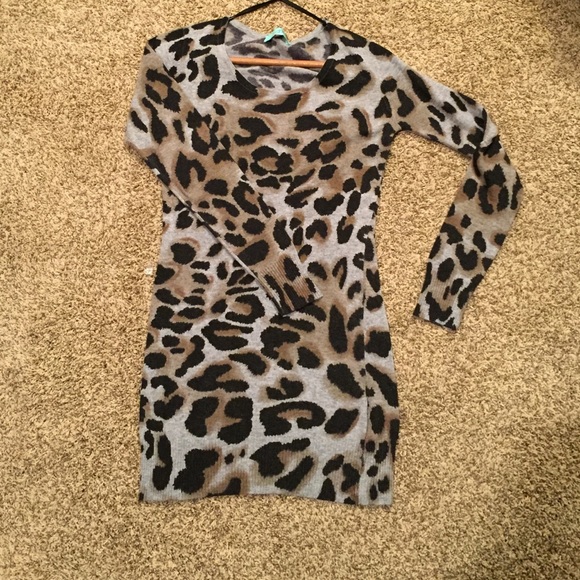 Cheetah Sweater Dress