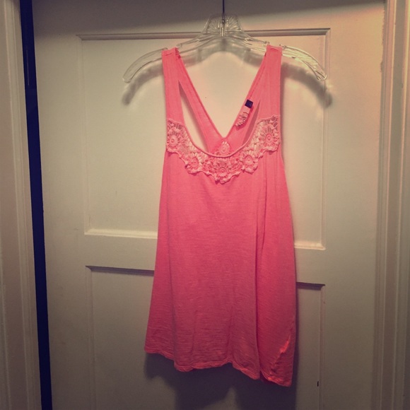 Racer back lace tank top