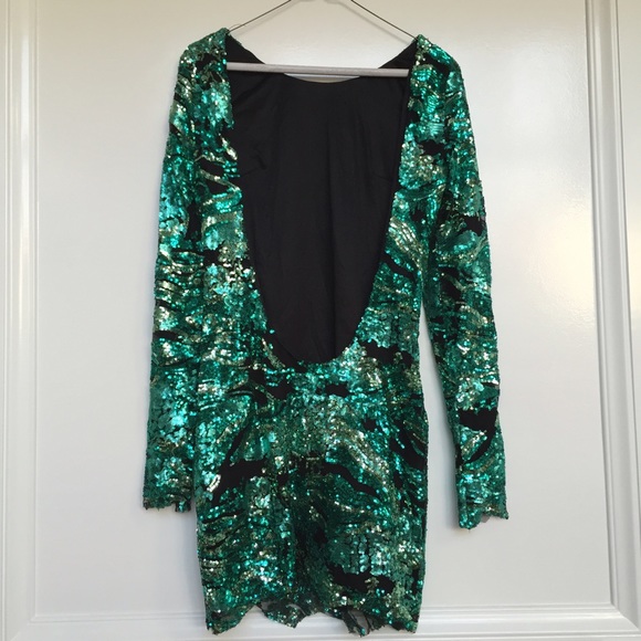 Green sequin dress - Picture 3 of 4