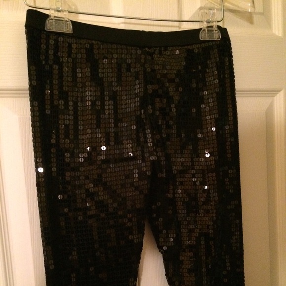 Black sequin leggings - Picture 2 of 3