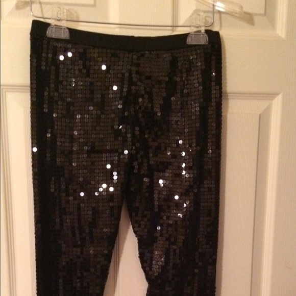 Black sequin leggings - Picture 3 of 3