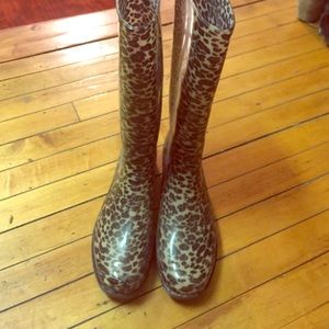 Leopard Rain Boots