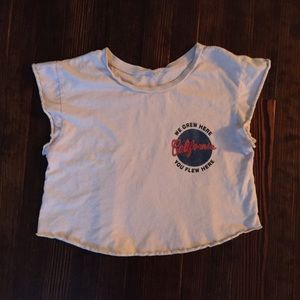 Brandy "We Grew Here" crop tee