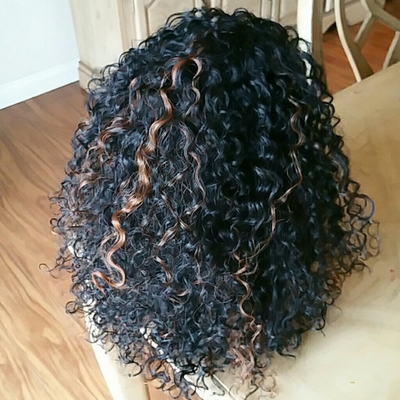 Black and Curly Brown Mixed Lacefront  Wig!!