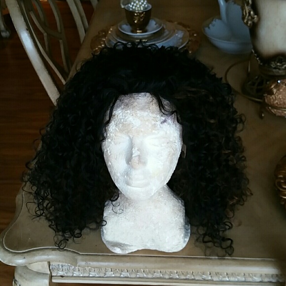 Black and Curly Brown Mixed Lacefront  Wig!! main image 4