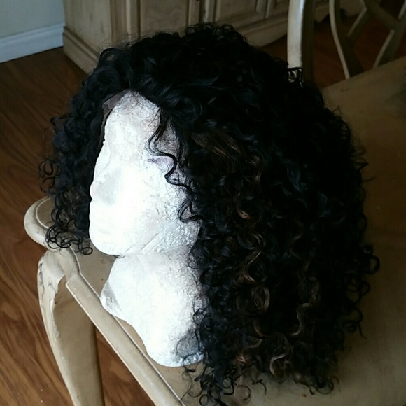 Black and Curly Brown Mixed Lacefront  Wig!!
