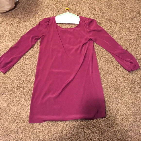 Open Back Plum Dress