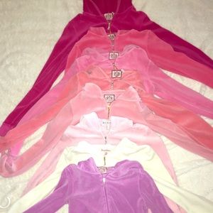 Juicy Couture Velour Zip Up Bundle of 8!