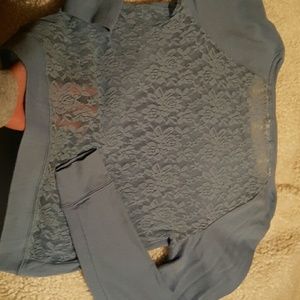 Lacey pink sweatshirt