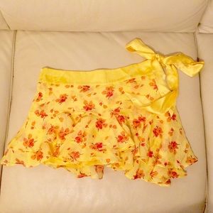 A&F Floral Silky Skirt