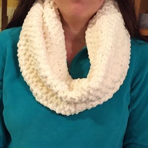 Knit off-white infinity scarf