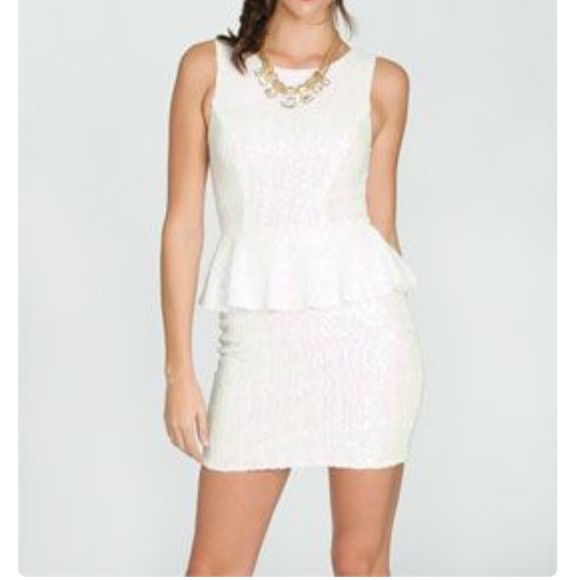 Arden B sequin peplum dress