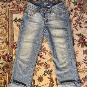 {cache} embellished cropped jeans