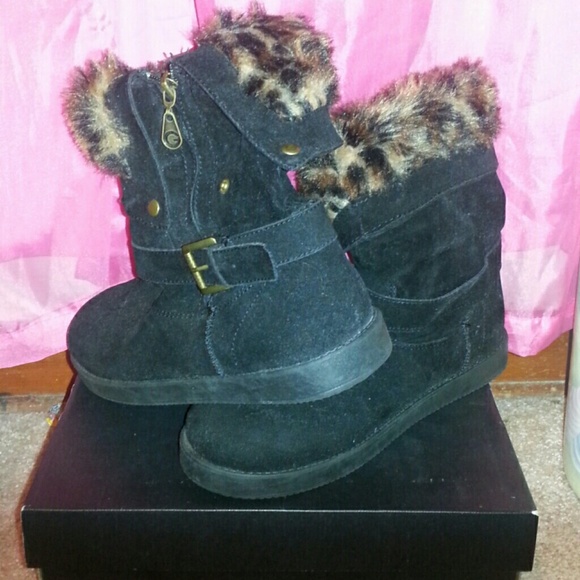 Guess cheetah print boots