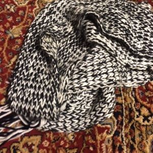 black and white scarf