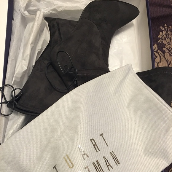 Stuart Weitzman Alllegs thigh high boot gray sz 38 - Picture 3 of 4