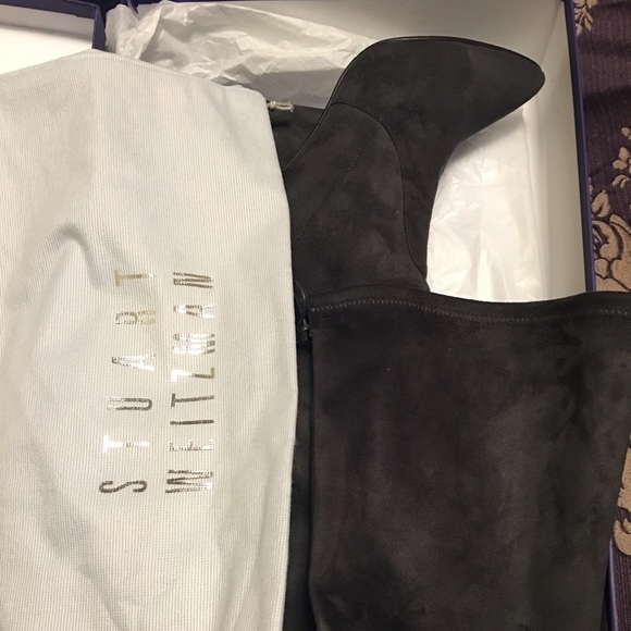 Stuart Weitzman Alllegs thigh high boot gray sz 38 - Picture 4 of 4