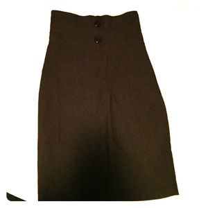 High wasted brown pencil skirt