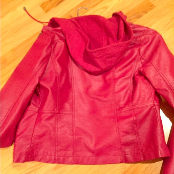 Red leather jacket