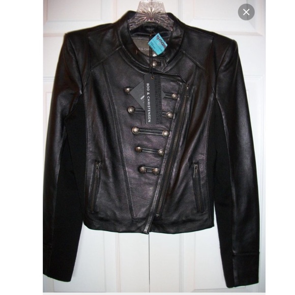 Black Leather Jacket (Genuine Leather)