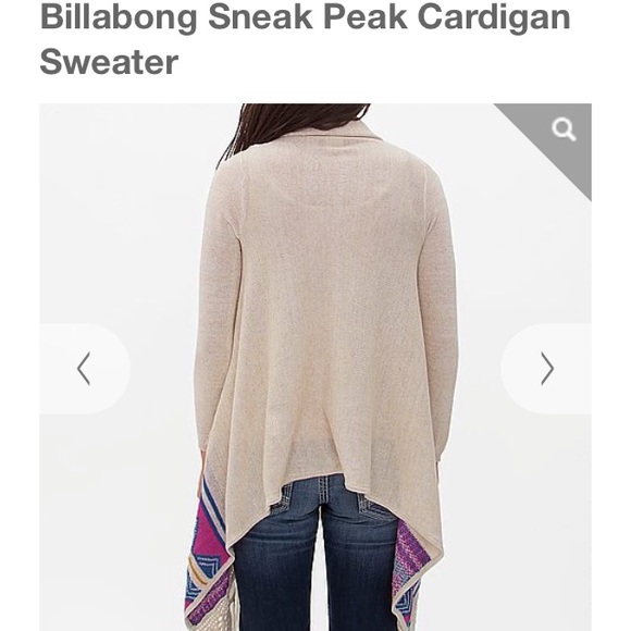Billabong Cardigan Sweater.💕💛💙 - Picture 2 of 2