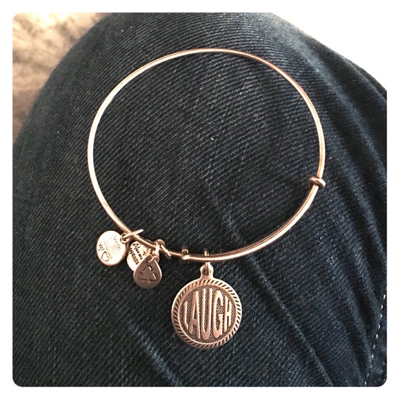 Silver Alex&Ani "Laugh" Bracelet